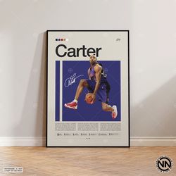 Vince Carter Poster, Toronto Raptors Print, NBA Poster, Sports Poster, Mid Century Modern, NBA Fans, Basketball Gift, Sp