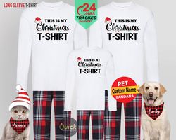Christmas Long Sleeve T shirt for Women Men, Christmas Family Pyjamas, Matching Christmas Couple Pajamas, Christmas Gift