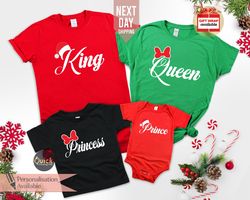 personalised family matching christmas elf shirts, custom elf shirts, king queen prince elf shirt, christmas outfit, chr