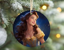 disney princess ornament belle christmas ornaments, christmas princess gift, baby girls ornaments