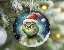 grinch christmas ornament, grinch christmas tree ornament, christmas sign decor grinch