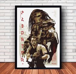 The Predator Monster Movie Poster Canvas Wall Art Family Decor, Home Decor,Frame Option