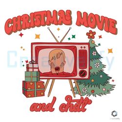 free christmas movie and chill svg digital cricut file