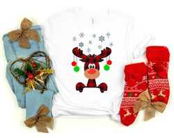 cute reindeer shirt, reindeer shirt, buffalo plaid shirt, funny christmas, christmas shirt, merry christmas shirt, chris