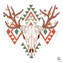 free western deer christmas svg cowboy graphic design file