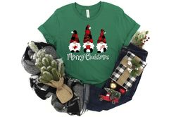 gnomes buffalo plaid shirt, gnome shirt, buffalo plaid shirt, christmas with my gnomies, christmas shirt, christmas tee,