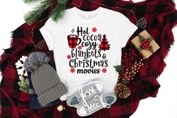 hot cocoa cozy blankets christmas movies shirt, christmas shirt, christmas buffalo plaid shirt, shirt, merry christmas s