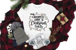 My Favorite Color is Christmas Lights, Merry Christmas Tee, Christmas Shirt, Christmas Family Shirt, Christmas Gift, Mat