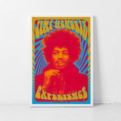 jimi hendrix music gig concert poster classic retro rock vintage wall art print decor canvas poster