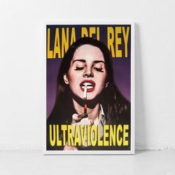 lana del rey music gig concert poster classic retro rock vintage wall art print decor canvas poster