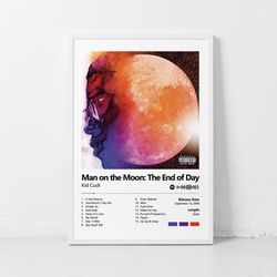 man on the moon the end of day - kid cudi album poster, music poster, custom poster, hd print wall decor canvas poster