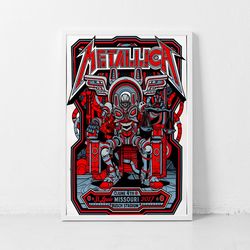 metallica music gig concert poster classic retro rock vintage wall art print decor canvas poster