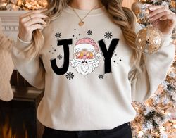 christmas santa joy shirt, santa shirt, merry christmas sweatshirt, santa claus shirt, santa hat shirt, winter christmas