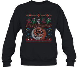 cincinnati bengals christmas grateful dead jingle bears football ugly sweatshirt sweatshirt