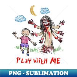 young artists of fear childrens horror drawing - decorative sublimation png file - create with confidence