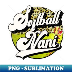 softball nani vintage leopard softball family matching - trendy sublimation digital download - perfect for personalization