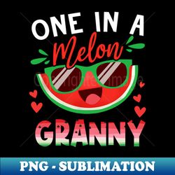 one in a melon granny watermelon family matching - decorative sublimation png file - bring your designs to life
