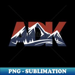 adk mountain scape - brick  navy - elegant sublimation png download - revolutionize your designs