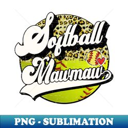 softball mawmaw vintage leopard softball family matching - artistic sublimation digital file - perfect for personalization