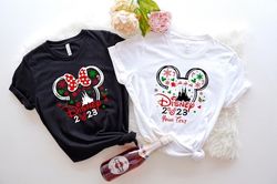 Disney 2023 Christmas Shirt,Custom Disney Christmas Shirt,Mickey Minnie Christmas Shirt,Custom Family Disney Tshirt,Chri