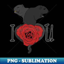 gerbil love dark - retro png sublimation digital download - perfect for personalization