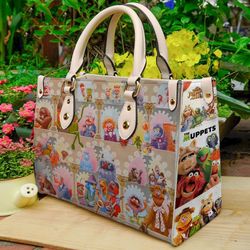 muppet show leather handbag, shrek bag, cartoon leather handbag