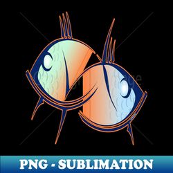 twin fish fish color - trendy sublimation digital download - stunning sublimation graphics