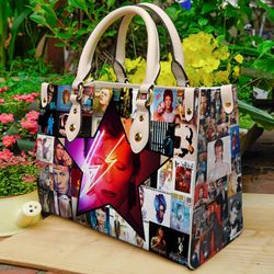 vintage david bowie handbag, david bowie leather bag, david bowie leather handbag