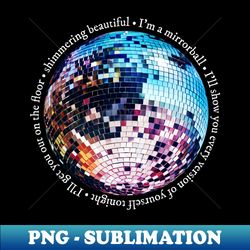 mirrorball - premium sublimation digital download - create with confidence