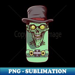 Zombie Skateboard Hat - Aesthetic Sublimation Digital File - Add a Festive Touch to Every Day