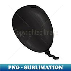 black balloon floating - balloon - png transparent sublimation file - capture imagination with every detail