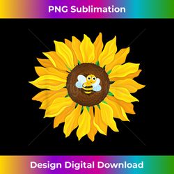 cute bumblebee sunflower bee honeybee floral flower lover - minimalist sublimation digital file - customize with flair