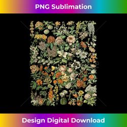 vintage inspired flower botanical chart second edition - contemporary png sublimation design - immerse in creativity with every design