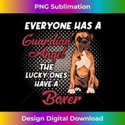 fawn boxer is my guardian angel funny dog owner tank top - bespoke sublimation digital file - rapidly innovate your artistic vision