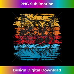 cat face retro vintage for boys girls tank top - bespoke sublimation digital file - access the spectrum of sublimation artistry