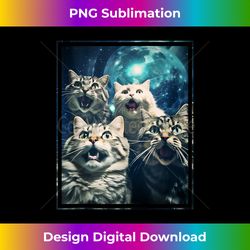 funny cat moon selfie cute kitten tank top - futuristic png sublimation file - craft with boldness and assurance