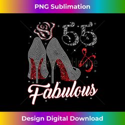 55 and & fabulous 1966 55th birthday gift tee for womens - eco-friendly sublimation png download - animate your creative concepts