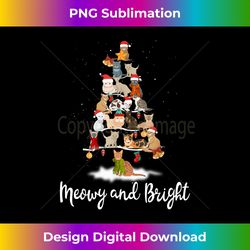 christmas tree meowy and bright funny cat lover gift - urban sublimation png design - reimagine your sublimation pieces