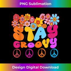 retro 60s 70s peace stay groovy sunflowers positive mind - futuristic png sublimation file - tailor-made for sublimation craftsmanship
