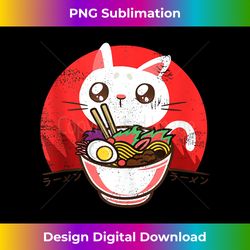 kawaii japanese ramen noodles anime cat gift men women tank top - contemporary png sublimation design - access the spectrum of sublimation artistry