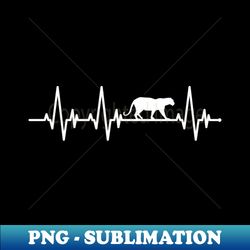 Heartbeat Black Panther Animal Lover - Trendy Sublimation Digital Download - Perfect for Sublimation Art