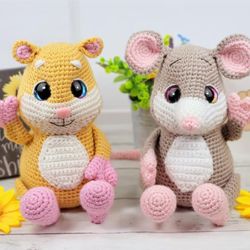 hamster crochet pattern, digital file pdf, digital pattern pdf, crochet pattern