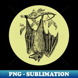 halloween bat omen signs and fortunes - pale green and black variation - decorative sublimation png file - perfect for sublimation art