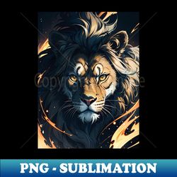 regal lion portrait - professional sublimation digital download - perfect for creative projects