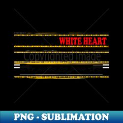 black skin white heart - png sublimation digital download - bold & eye-catching