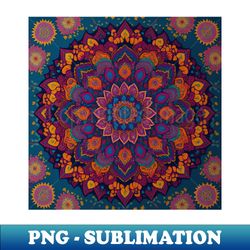 bright multi color mandala - modern sublimation png file - unlock vibrant sublimation designs