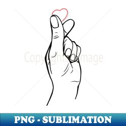 korean gesture love - elegant sublimation png download - enhance your apparel with stunning detail