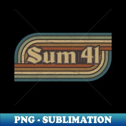 sum 41 vintage stripes - png transparent digital download file for sublimation - unlock vibrant sublimation designs