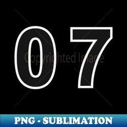 number 7 - exclusive png sublimation download - capture imagination with every detail