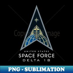space force delta 18 mission patch - retro png sublimation digital download - transform your sublimation creations